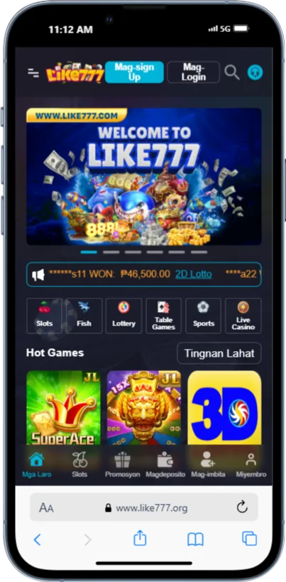 like777 phone mockup